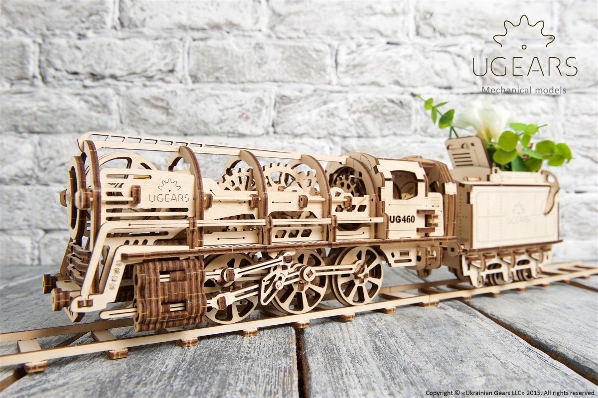 Puzzle 3D Drewniane Lokomotywa UG 460 uGEARS