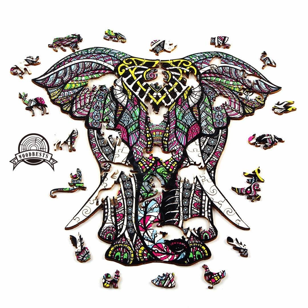 Puzzle Drewniane Antyczny Mamut L