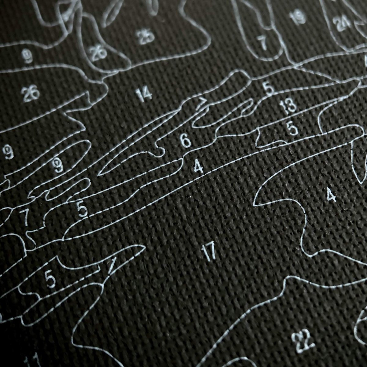 Malowanie Po Numerach Czarne Płótno Zestaw Księżyс i Dziewczyna 40x50