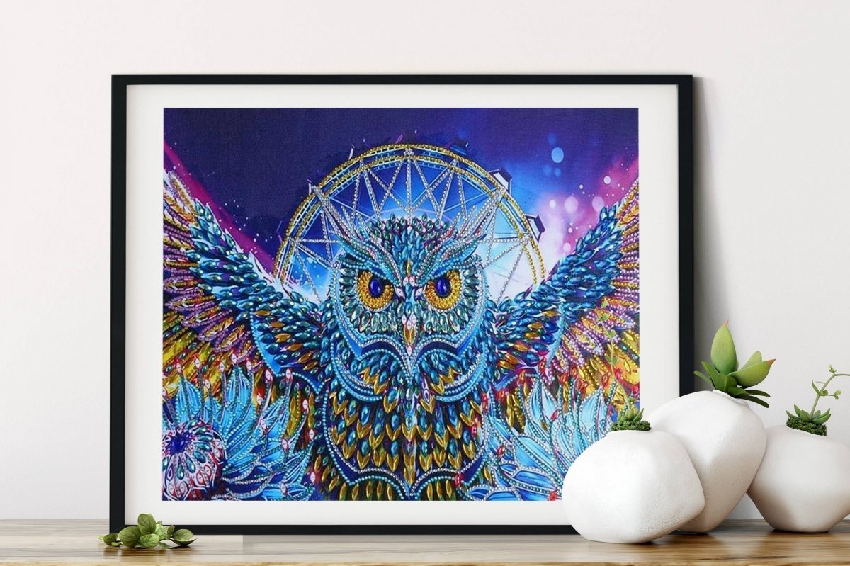 Haft Diamentowy Diamentowa Sowa 40x50 cm