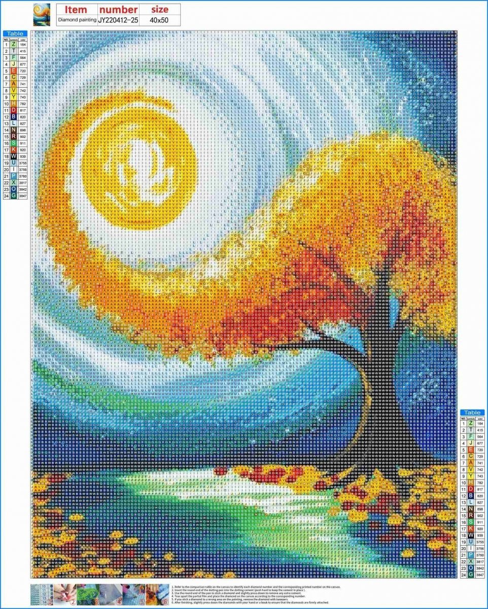 Haft Diamentowy Magiczne Drzewo - Schyłek Lata 40x50