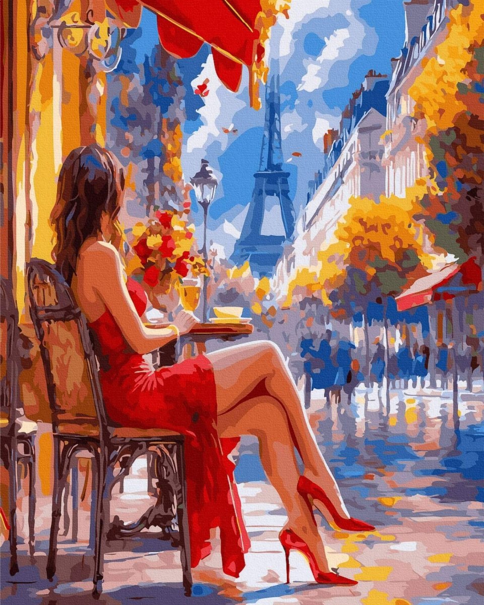 Malowanie Po Numerach Zestaw Jesień w Paryżu 40x50