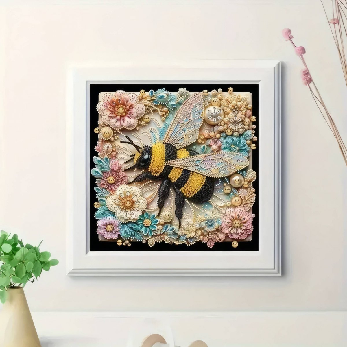 Haft Diamentowy Pszczółkowe Szczęście 30x30 cm