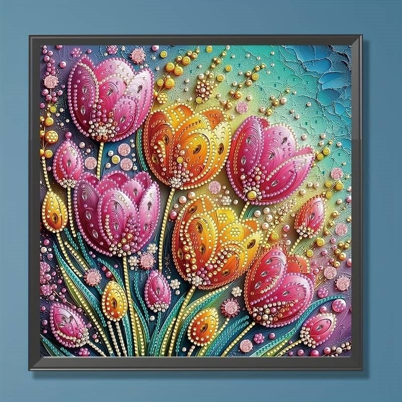 Haft Diamentowy Magiczne Tulipany 30x30 cm