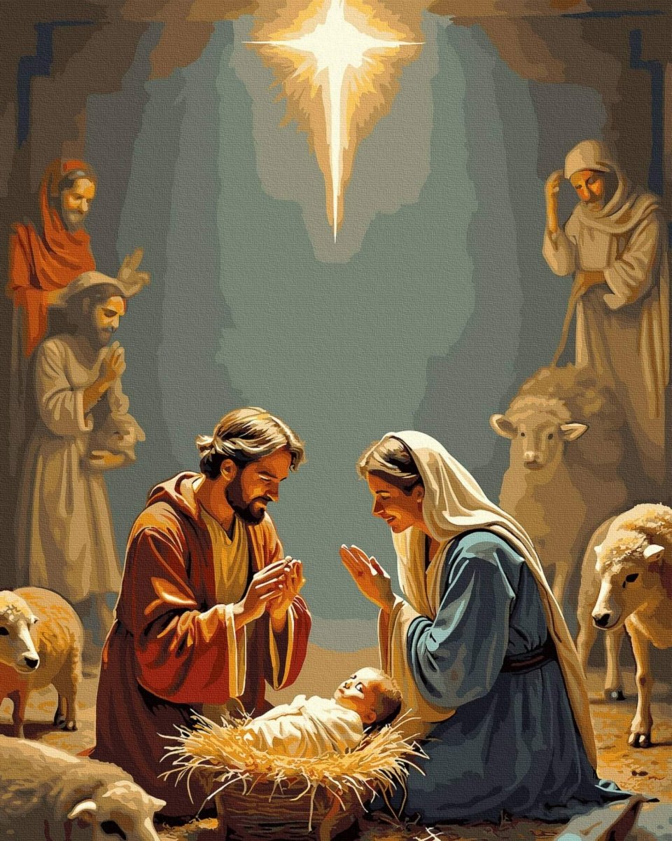 Malowanie Po Numerach Zestaw Święta Noc 40x50 