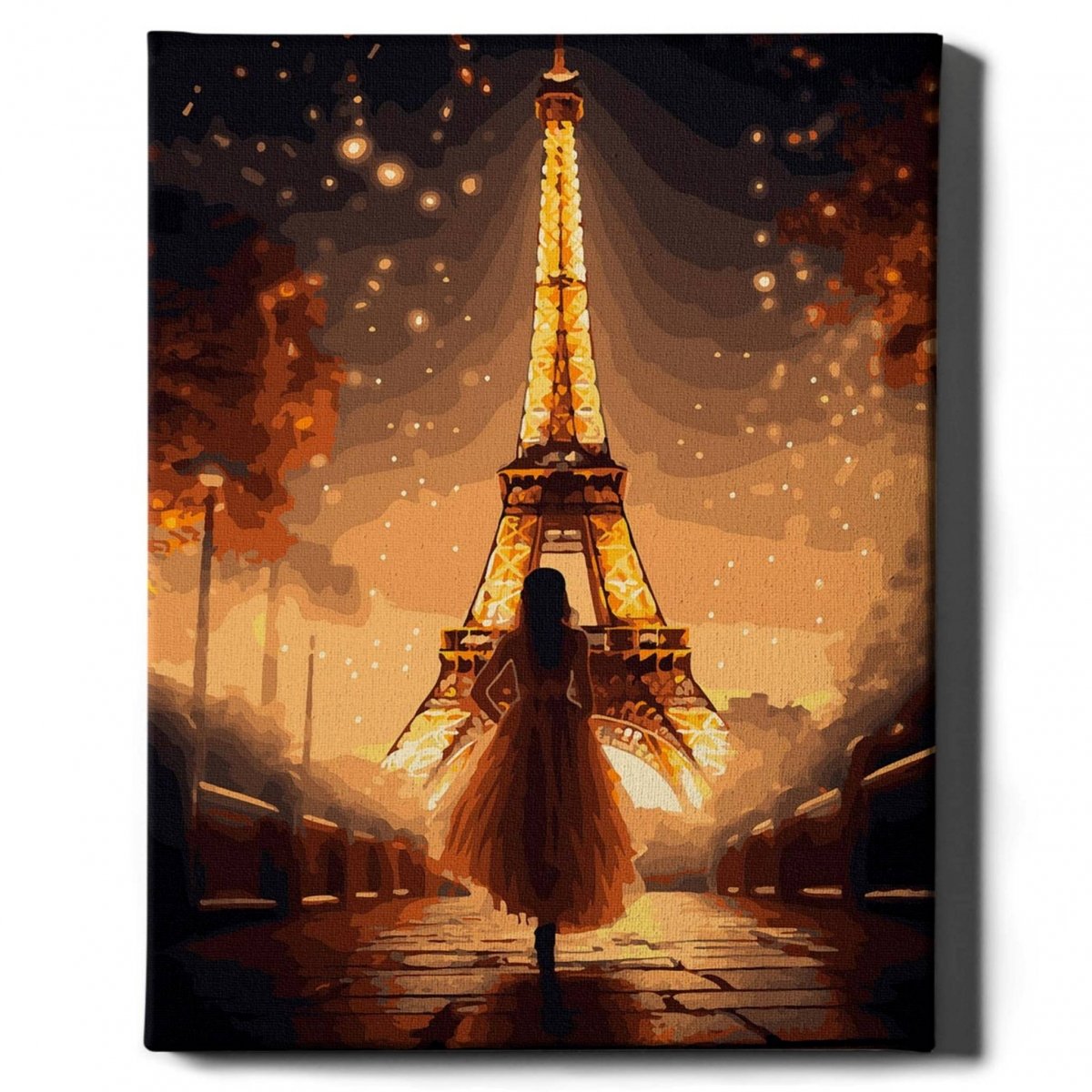 Malowanie Po Numerach Zestaw Paryż w Gwiazdach 40x50