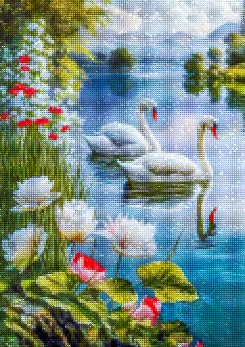 Haft Diamentowy Rajski Zakątek 30x40 cm