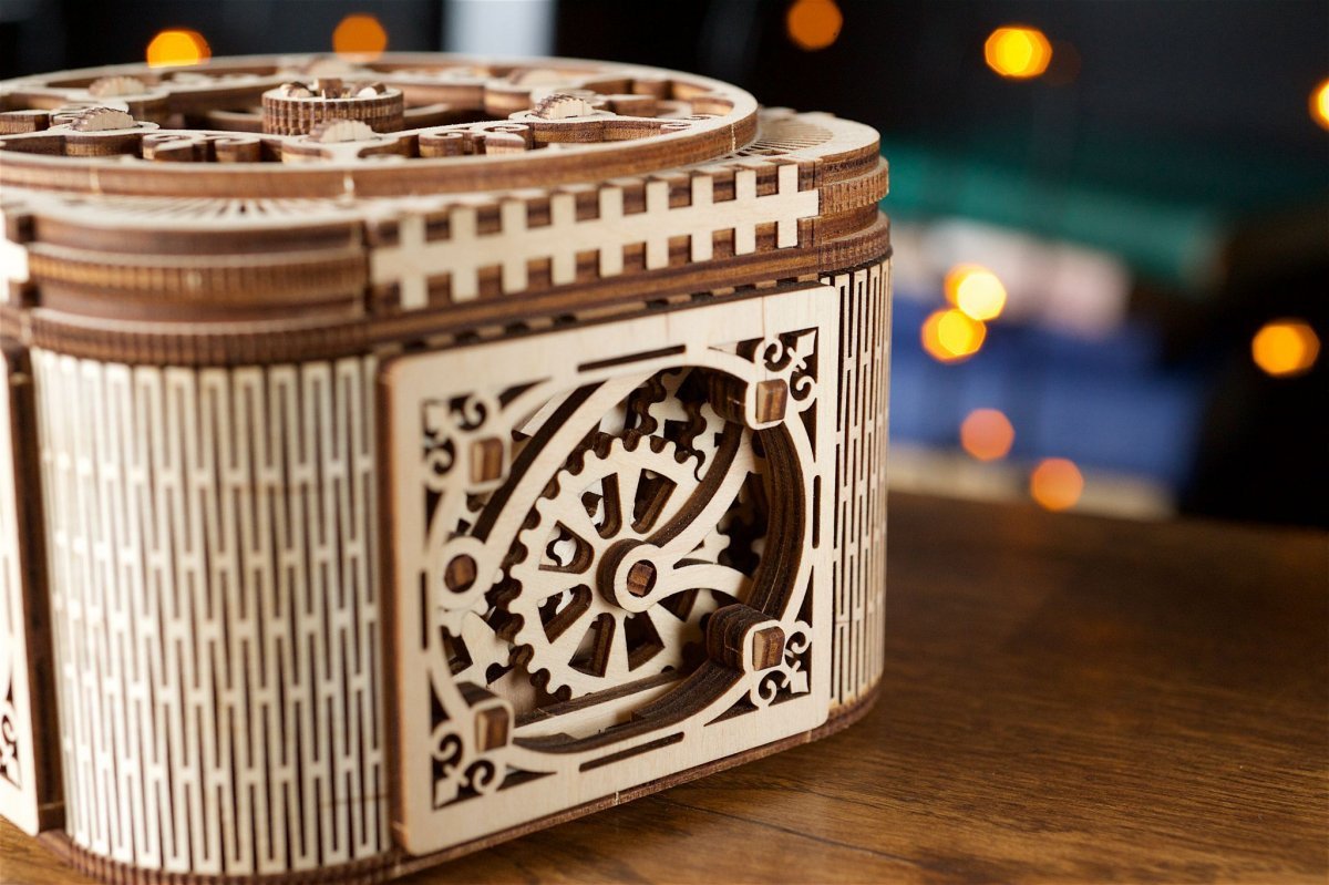 Puzzle 3D Drewniane Skrzynia Skarbów uGEARS