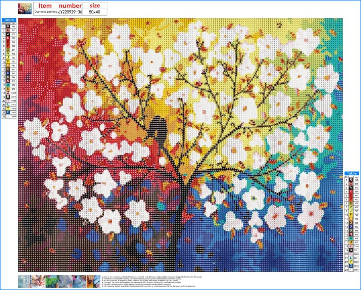 Haft Diamentowy Wiosenne Ptaki 50x40