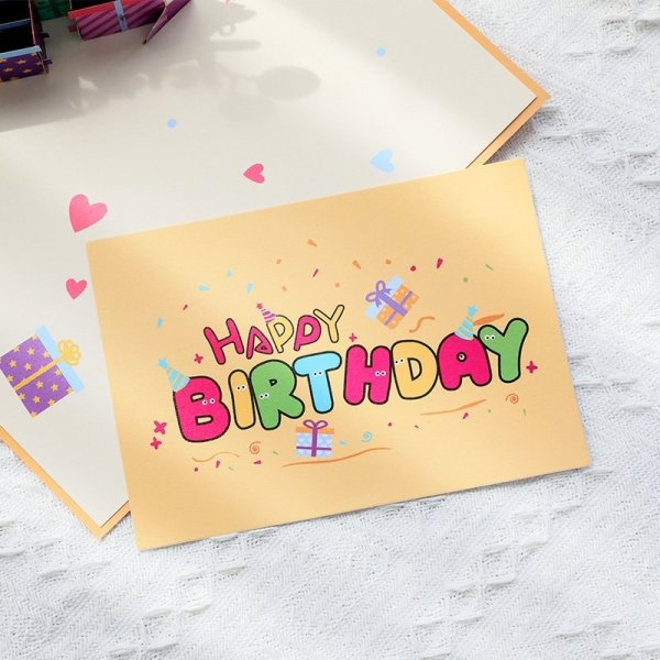 Kartka Pocztowa Okolicznościowa 3D Pop-up Urodziny Wesołe Balony 1-100 lat
