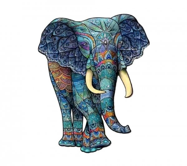 Puzzle Drewniane Słoneczny Słoń A5