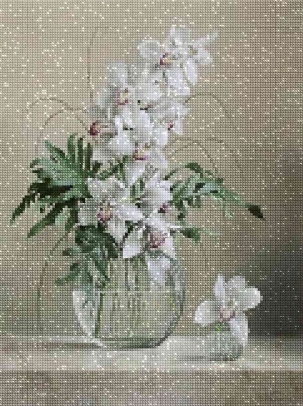 haft diamentowy kwiaty irysy