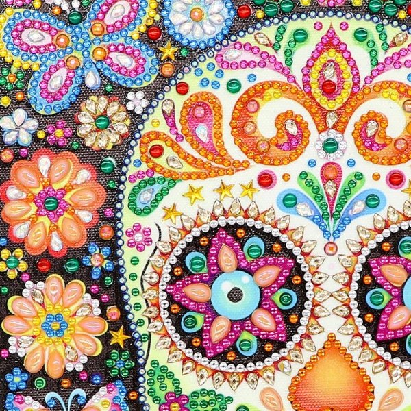 Haft Diamentowy Meksykańska Czaszka 30x30 cm