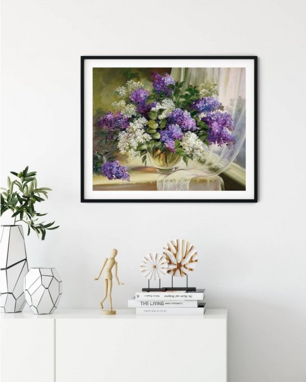 Haft Diamentowy Pachnące Bzy 40x50