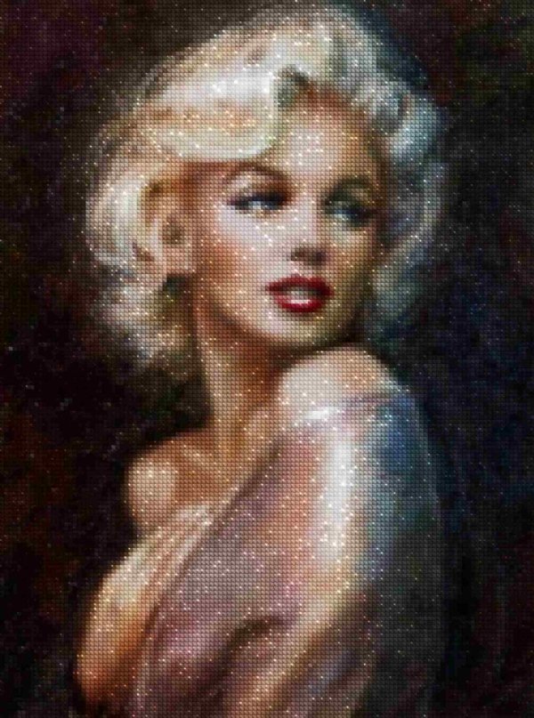 Haft Diamentowy Piękna Marylin Monroe 55x75