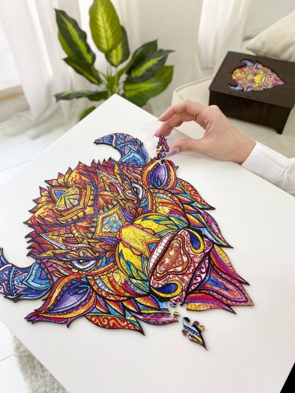 Puzzle Drewniane Baśniowy Żubr