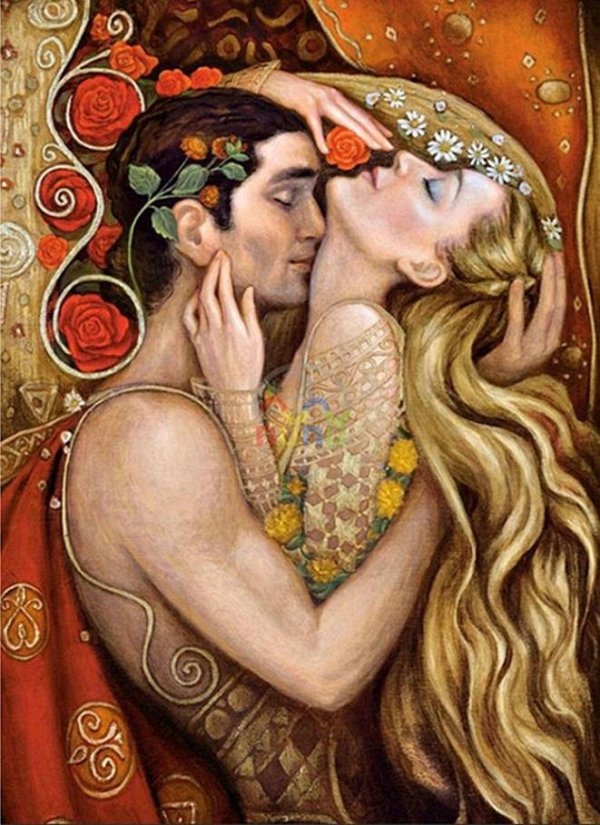 Haft Diamentowy Para Namiętność 45x60 cm