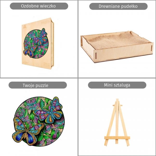 Puzzle Drewniane PIĘKNE MOTYLE L