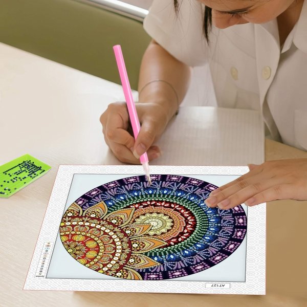 Haft Diamentowy Mandala Słońca 30x30 cm