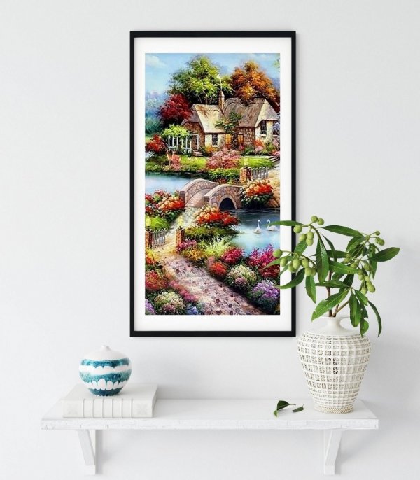 Haft Diamentowy Sielski Odpoczynek 45x85 cm