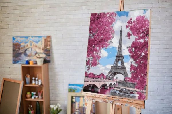 Malowanie Po Numerach Zestaw Magnolie w Paryżu 40x50