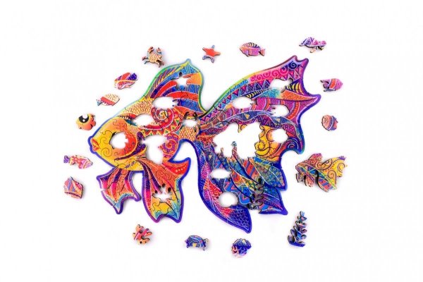 Puzzle Drewniane Piękna Złota Rybka A5
