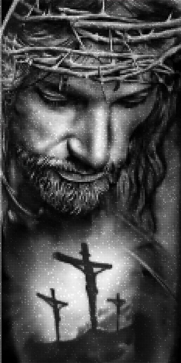 Haft Diamentowy Jezus Droga Krzyżowa 45x85 cm
