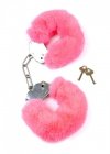 Furry Cuffs solidne kajdanki z grubym różowym futerkiem