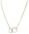 Zestaw łańcuszek - naszyjnik oraz kolczyki Rose Gold & Crystal Interlock Circle