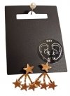 Kolczyki Callier Stars Gold - PILGRIM