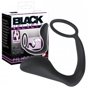 Black Velvets Ring&Plug wtyczka analna z ringiem erekcyjnym