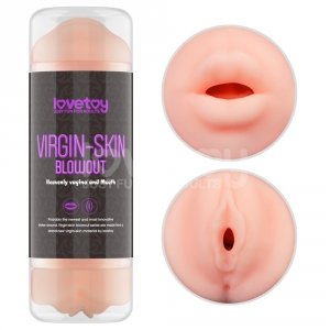 Virgin-Skin Blowout USTA - POCHWA dwustronny masturbator Wagina&Oral 
