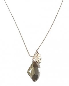 Łańcuszek - Naszyjnik PILGRIM Silver Grey Stone