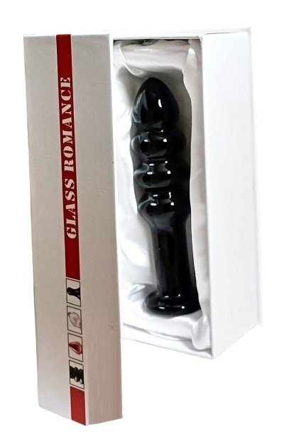 Glass Romance black szklana wtyczka analna