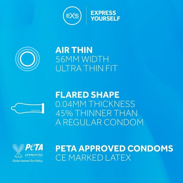 Prezerwatywy EXS Air Thin Extra Cieńkie
