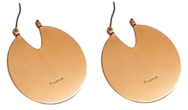 Kolczyki-Gold-Disc-w-złotym-kolorze-PILGRIM