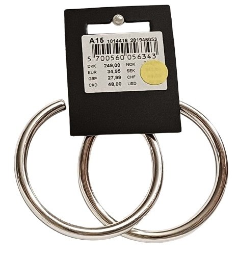 Kolczyki Silver Hoop Sane w srebrnym kolorze - PILGRIM