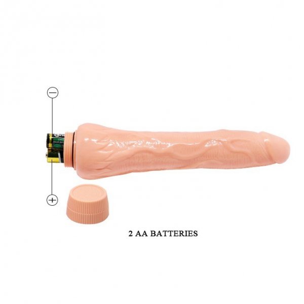 Realistyczny analny wibrator BARBARA naturalny baterie