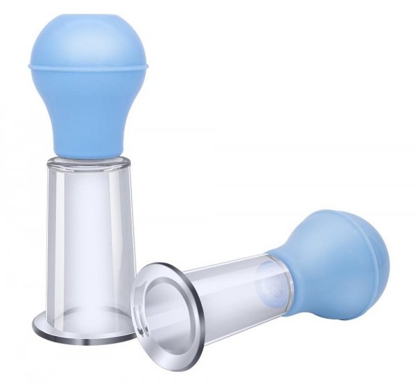 Lollipop Pump - niebieskie silikonowe pompki do sutków