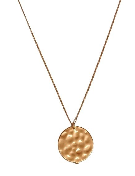 Łańcuszek-PILGRIM-Gold-Wavy-Medal