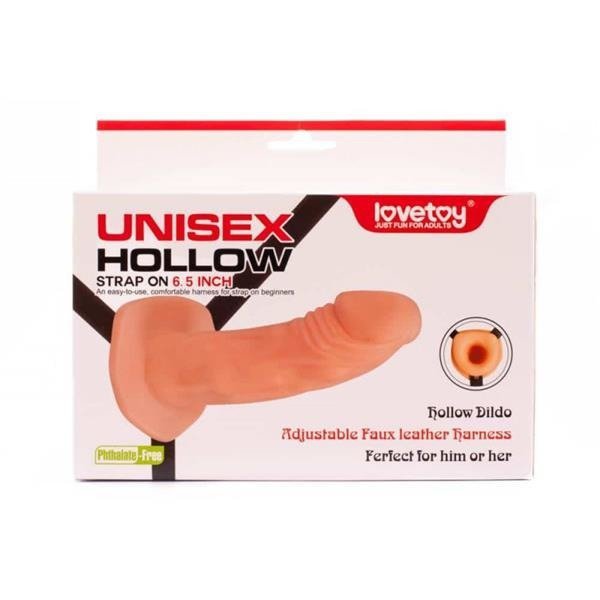 Strap-on Unisex Hollow proteza penisa na paskach 