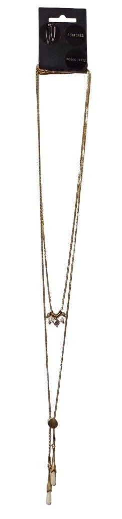 Łańcuszek-Naszyjnik-PILGRIM-2w1-White-Quartz