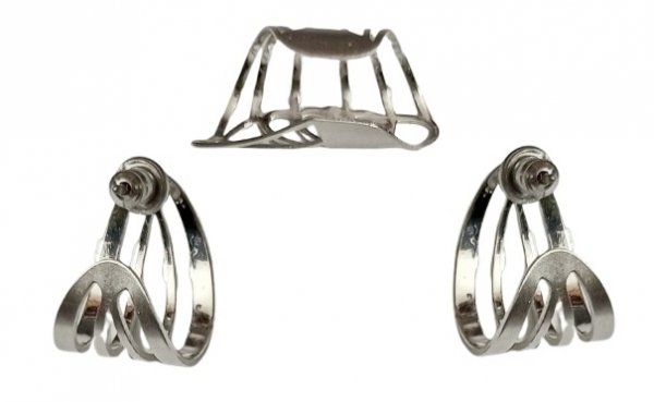 Kolczyki Silver Ear Cuff + nausznica - PILGRIM