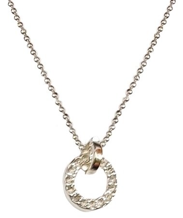 Łańcuszek - Naszyjnik PILGRIM Crystal Ring Silver