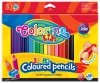 Kredki 18-kol. trójkątne + temperówka Jumbo Colorino, Patio