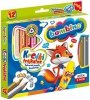 Kredki 12-kol. 15 cm Jumbo drewniane trójkątne + temperówka Bambino, St.Majewski