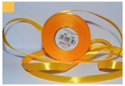 Wstążka satynowa żółta-ciemna 6 mm 32 mb. AX06-04, Aliga