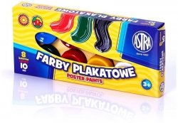 Farby plakatowe 8-kol. 10 ml., Astra