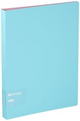 Segregator 4-ringowy Haze, 24mm, z wewnętrzną kieszonką, niebiesko-różowy, Berlingo