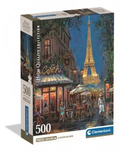 Puzzle 500 Compact Night At the Eiffel Cafe 35577